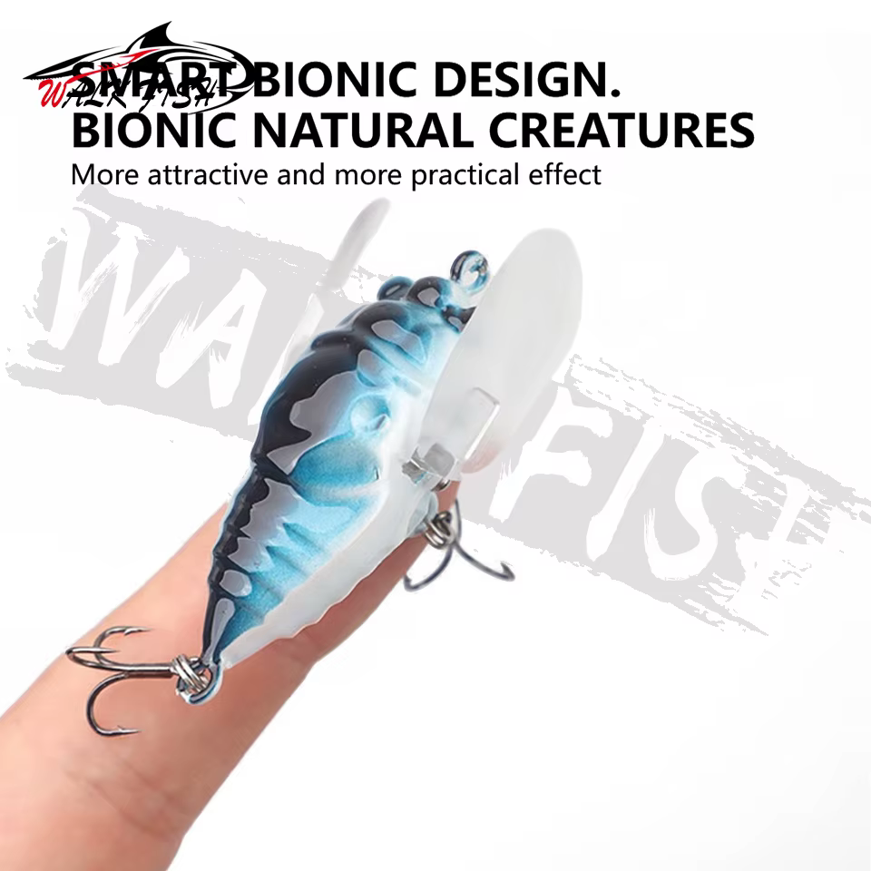 WALK FISH Señuelo de superficie cicada con alas, natación realista - imagen 3