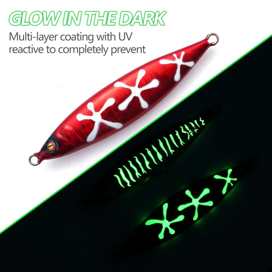 MOOKZZ Jigs Slow Pitch – Señuelos duros para pesca en mar - imagen 4