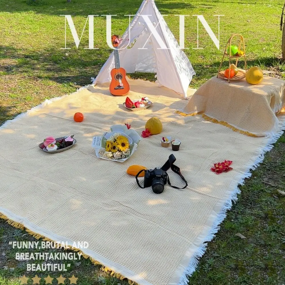 Mantel de picnic francés con correa de almacenamiento - imagen 3
