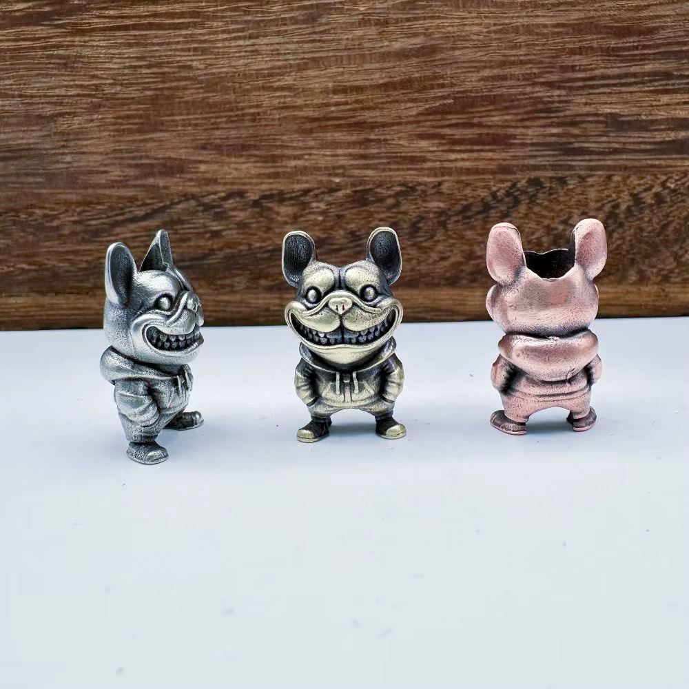 Lanyard Paracord Bulldog, trenzado a mano con remate de latón - imagen 3