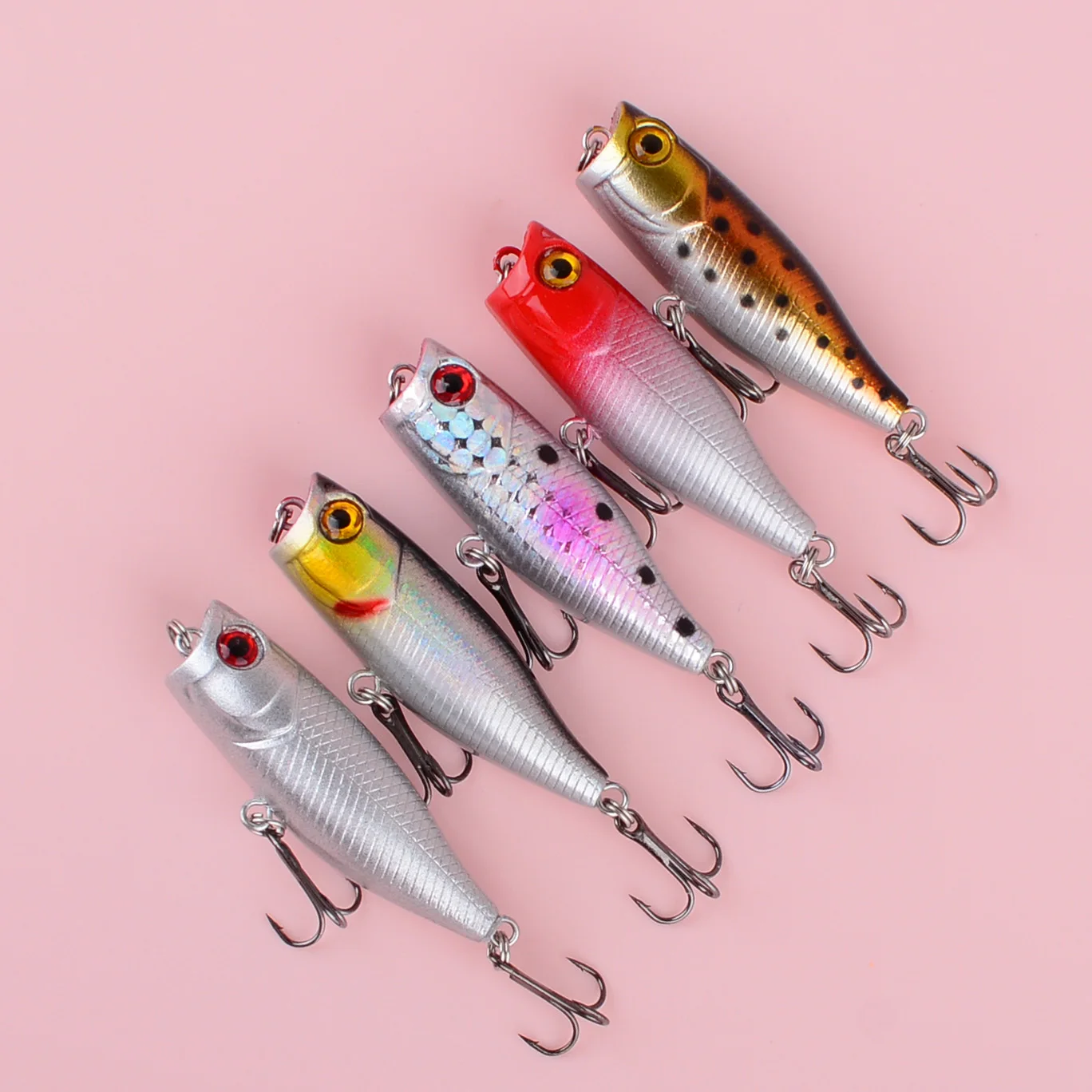 Señuelo Minnow hundimiento Crankbait ojos 3D para pesca - imagen 2