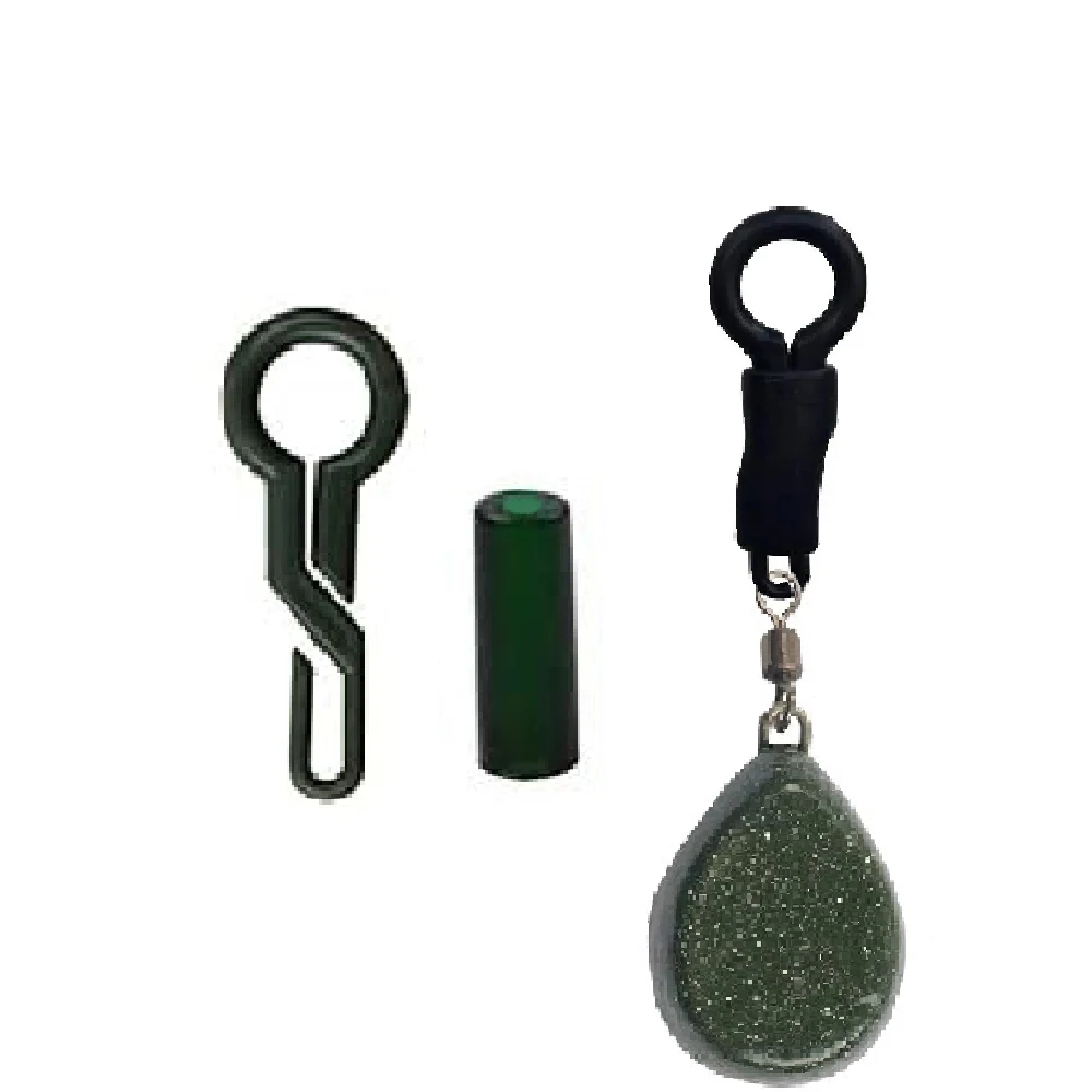 Clips de plomo con cambio rápido y tubo para carpa