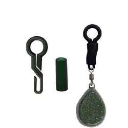 Clips de plomo con cambio rápido y tubo para carpa