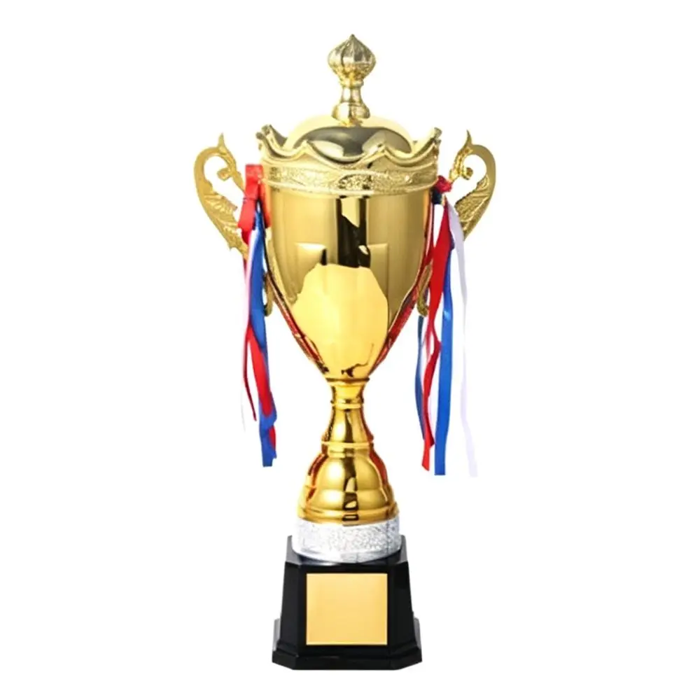 Trofeo de pesca oro personalizable, gran tamaño con tapa metálica - imagen 5