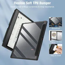 Funda libro cuero PU Onyx Boox Note X3Pro con lápiz y soporte