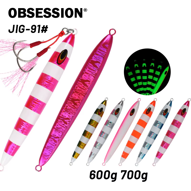 Obsession J91 Jig bait metalluminoso para pesca desde barco - imagen 2