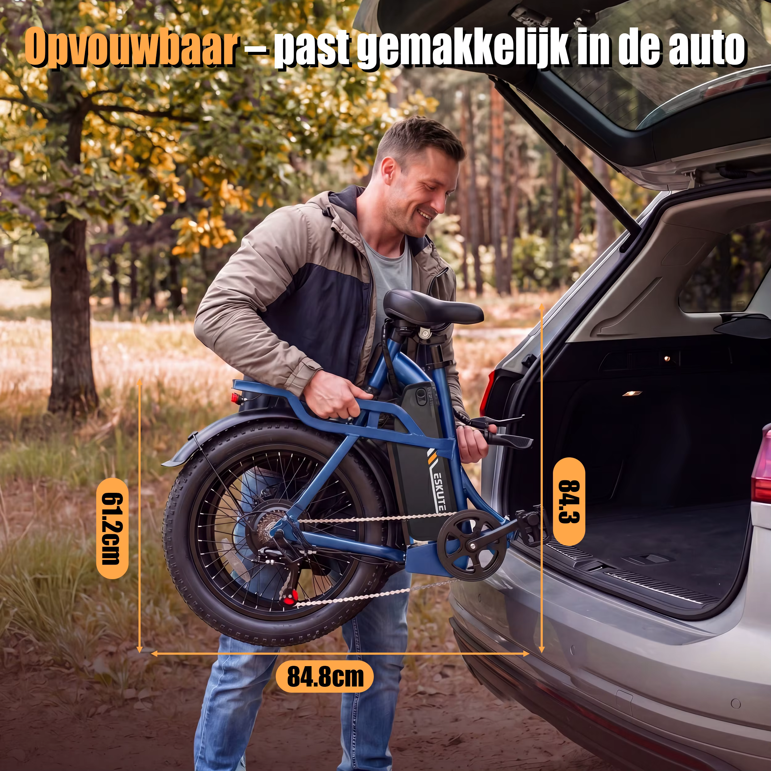 Eskute D202 Pro Bicicleta Eléctrica Plegable 20" – Autonomía 80km - imagen 3