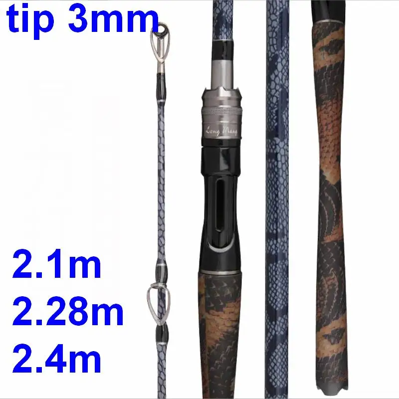 Caña de Pescar Carbono 2 Tramos ZZ257 – Acción 50-80g – Mango Pistola