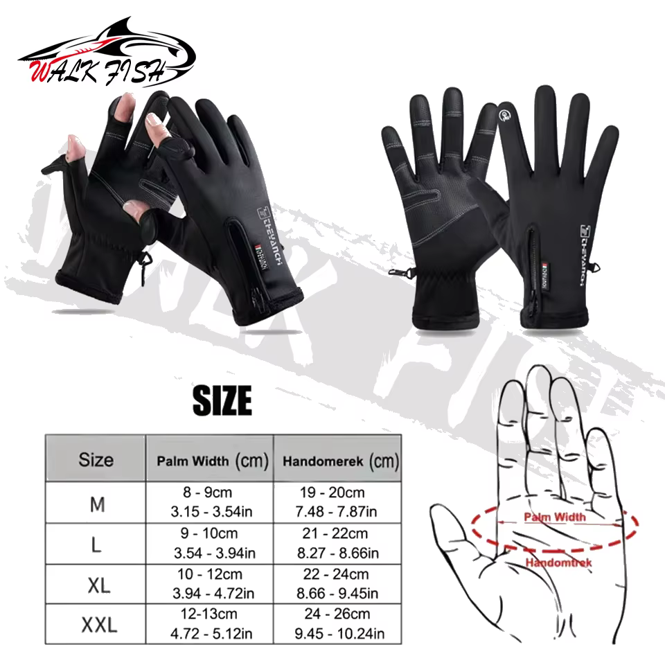 Guantes WALK FISH pesca invierno – Impermeables con touchscreen - imagen 5