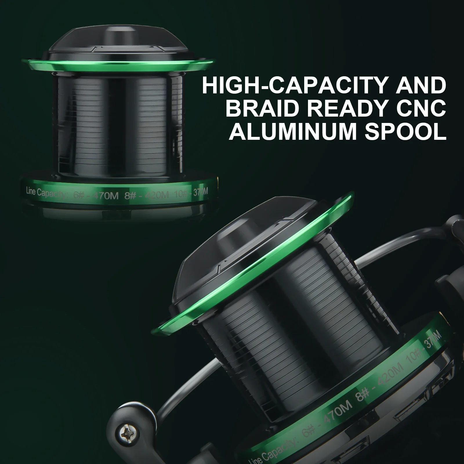 Carrete NGK2 13000/15000 con arrastre potente para agua dulce y salada