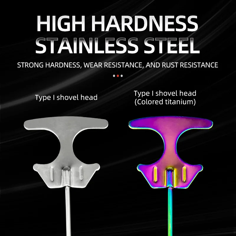 ShareShark Cuchara de pesca en roca acero inoxidable pala plegable - imagen 2