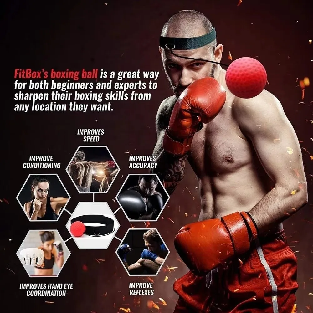 Reflex Punching Ball de PU, pelota de reacción con diadema - imagen 4