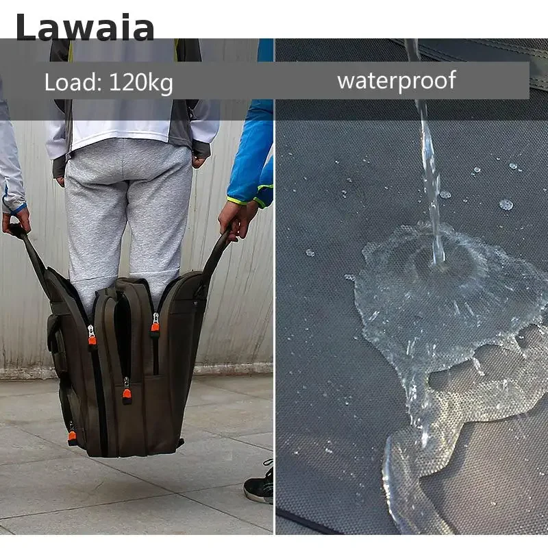 Mochila impermeable Lawaia – Tres capas alta capacidad pesca - imagen 3