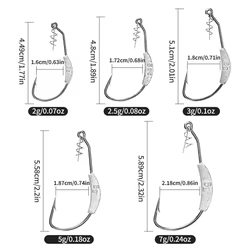 Anzuelos con plomo y tornillo para vinilo – Pesca de lubina