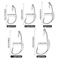 Anzuelos con plomo y tornillo para vinilo – Pesca de lubina