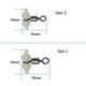 Eslabones giratorios luminosos de 3 vías para pesca - imagen 4