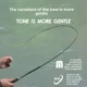 Caña de mano portátil para pesca de corriente con boca de caballo