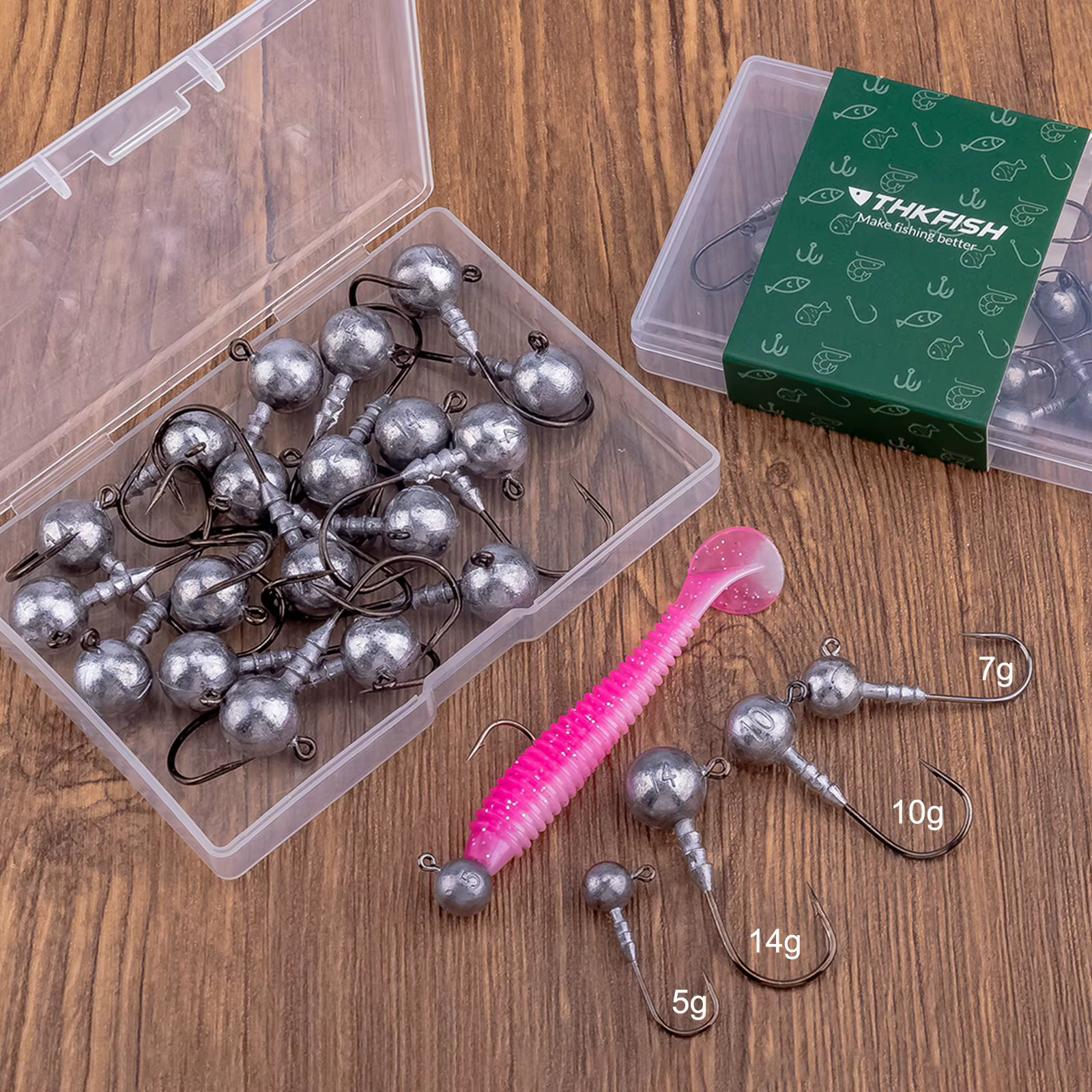 Anzuelos Jig Head con Púas 7/10/14g – Cabeza Bola para Vinilo Lubina - imagen 5