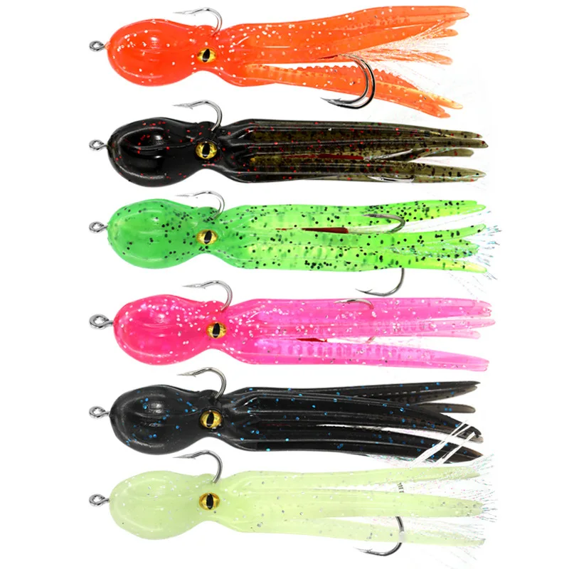 Jigbait oktopus con plomo y doble anzuelo integrado - imagen 4