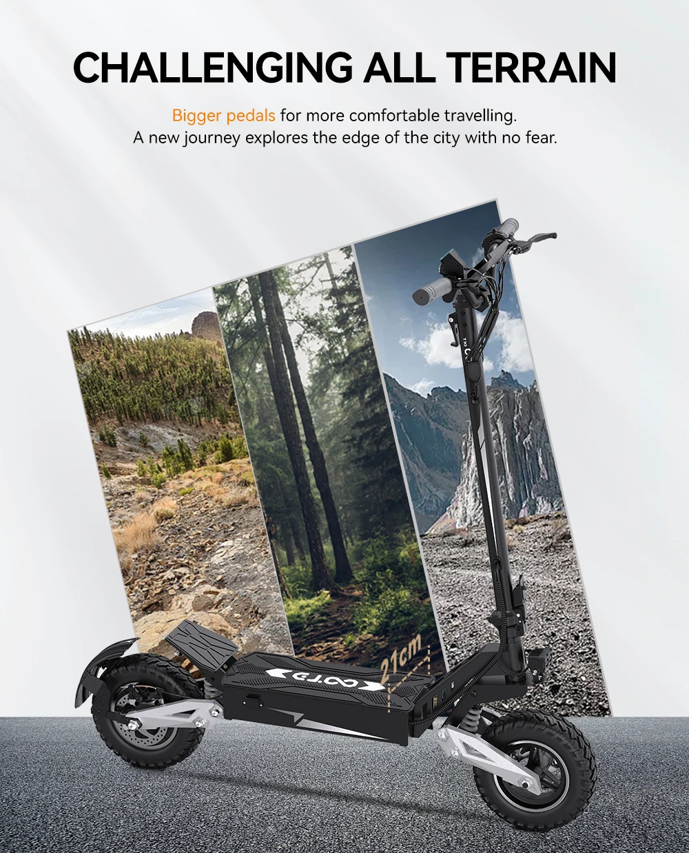 Batería y compartimento inferior del scooter