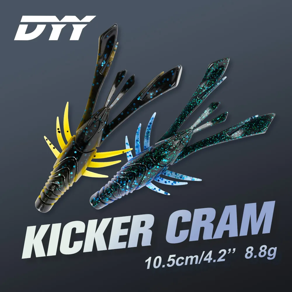 DYY Kicker Craw Señuelo de silicona para lubina – 10,5 cm