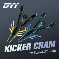 DYY Kicker Craw Señuelo de silicona para lubina – 10,5 cm