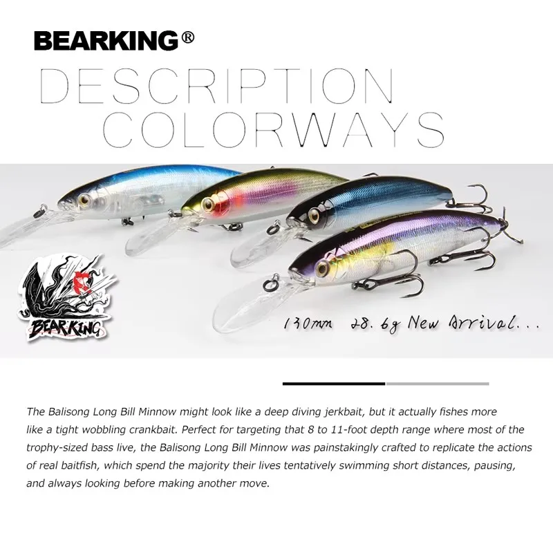BEARKING Crankbait de hundimiento con ojos 3D y láser - imagen 4