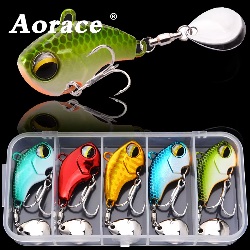 Aorace Spinner - Señuelo vibrante de 6-26 g con lentejuelas - imagen 5
