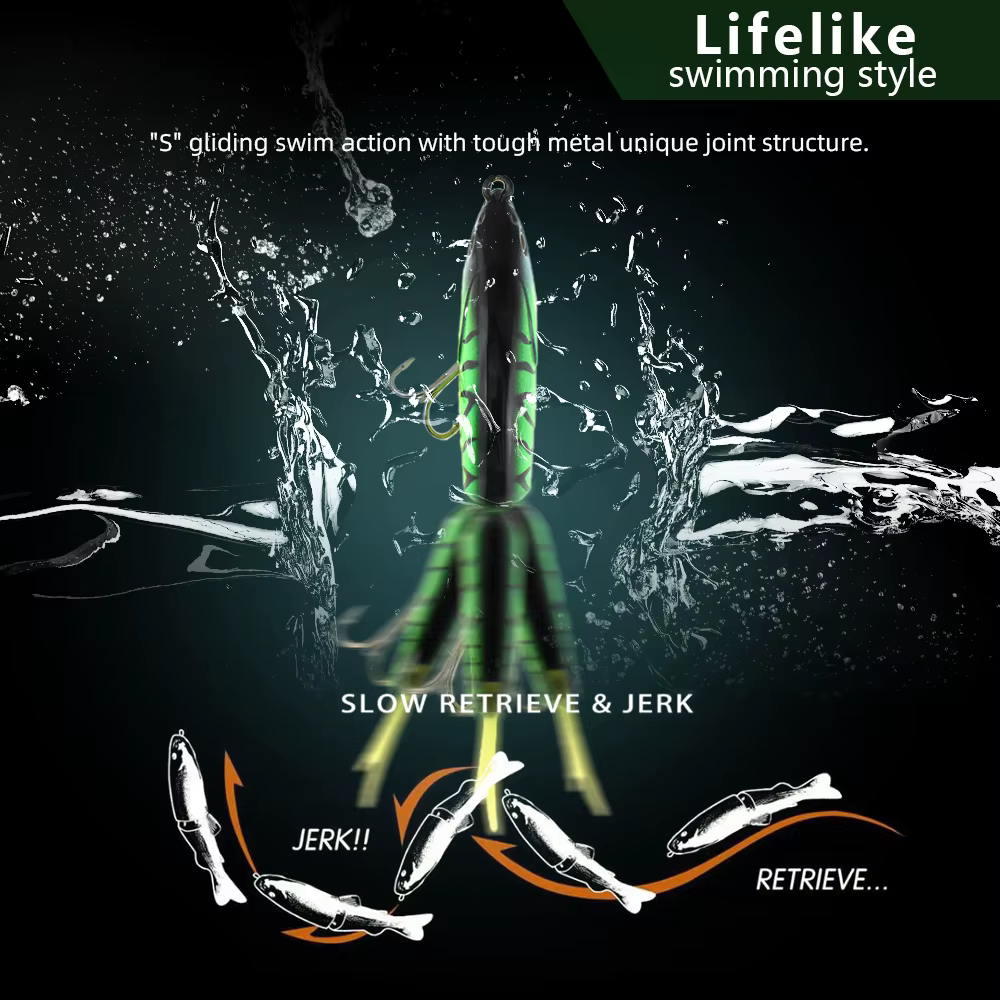 Señuelo Glide Bait Shad ABS Resistente para Agua Salada - imagen 4