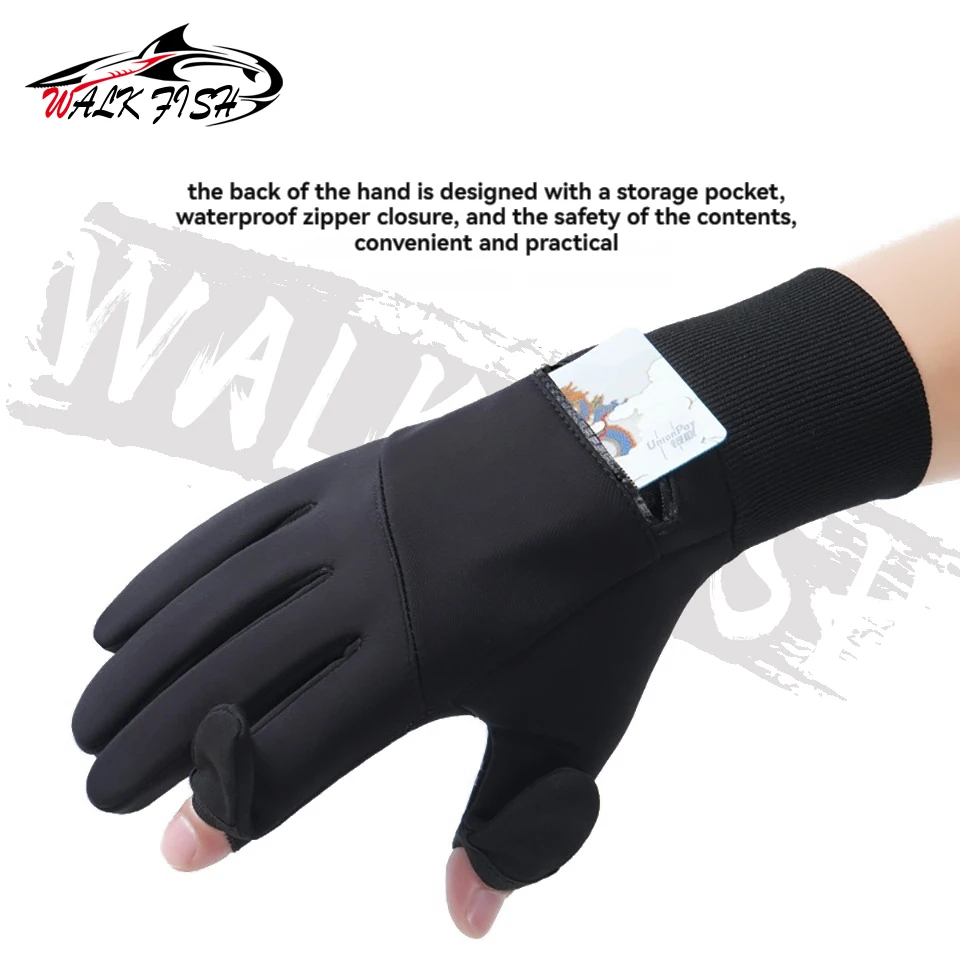 WALK FISH Guantes de pesca táctiles antideslizantes acolchados cálidos - imagen 5