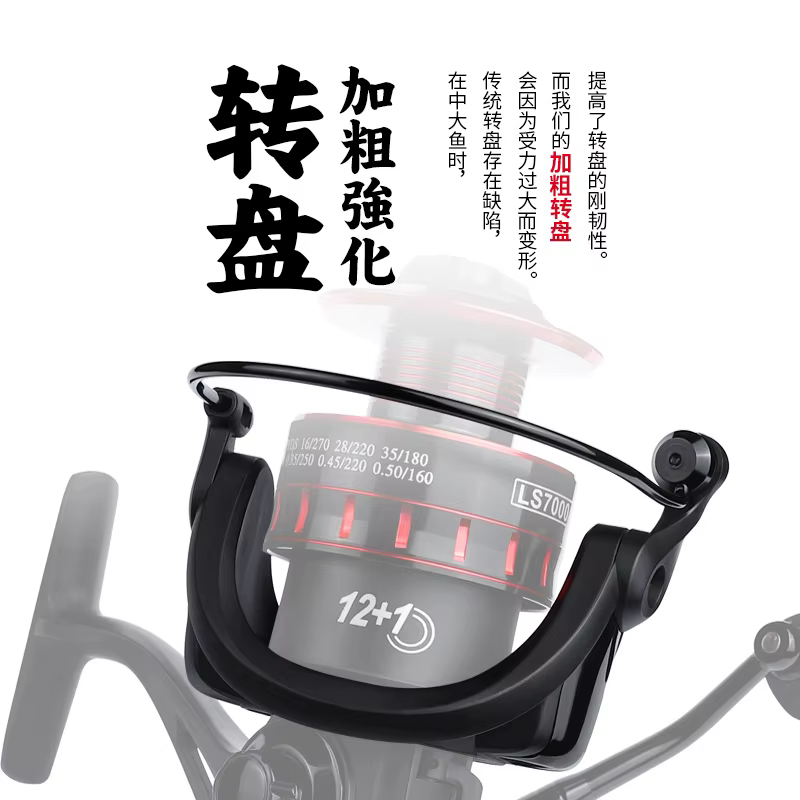 Carrete de spinning metálico con bobina shallow antienredos - imagen 5