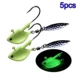 Anzuelos Jig Head con spinnerblade luminosa para vinilo - imagen 5