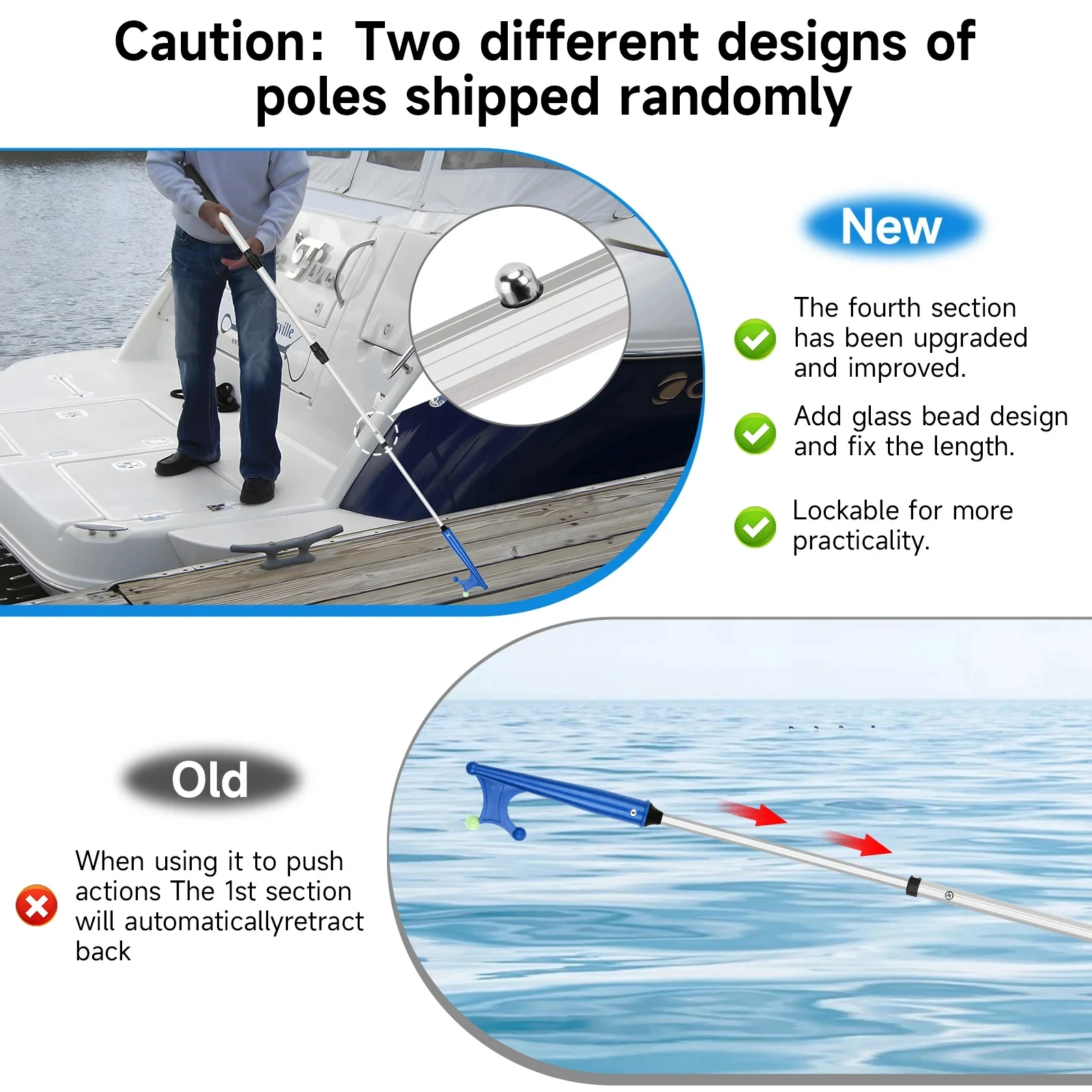 Gancho telescópico Sanlike – Aluminio antideslizante para pesca - imagen 3