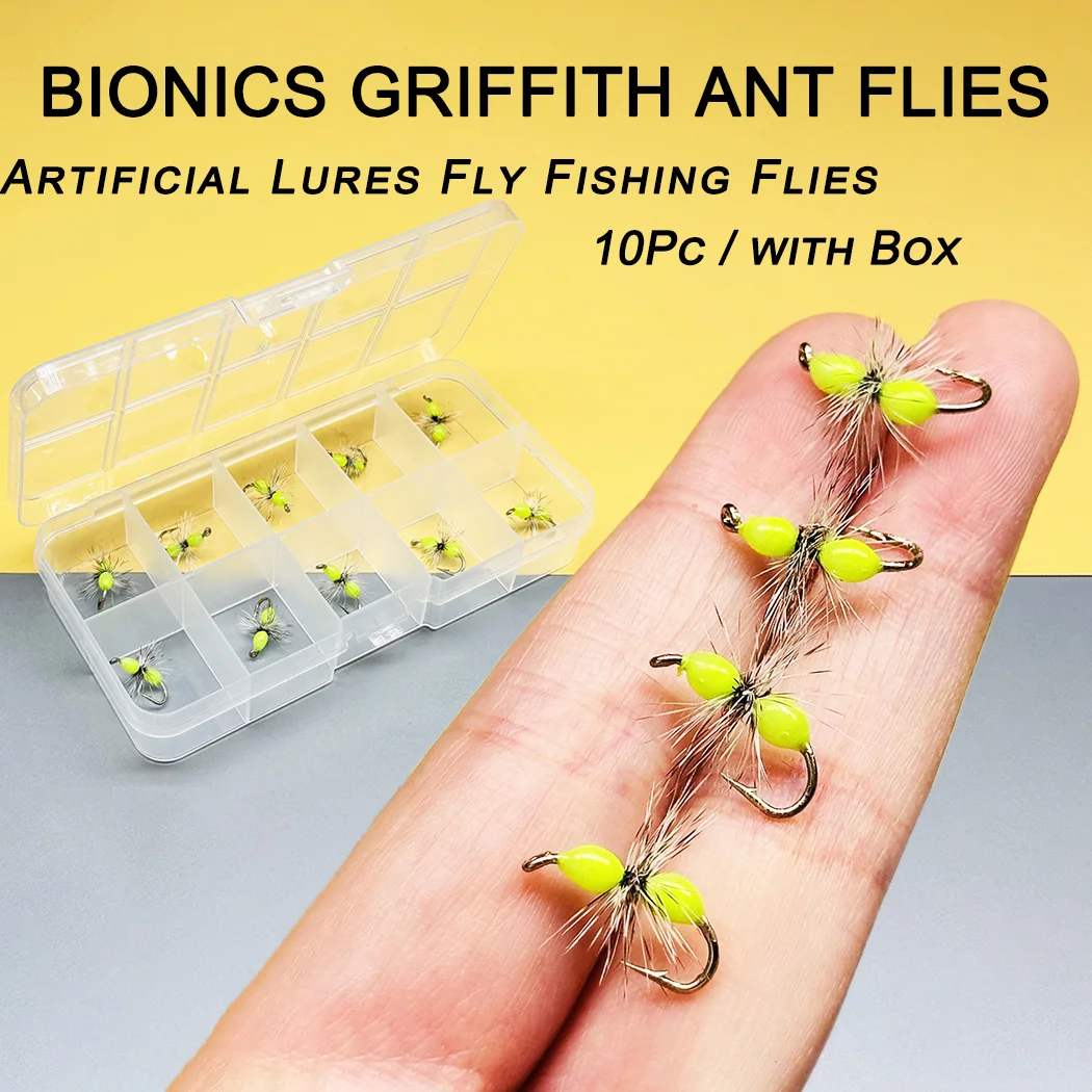 Moscas secas Griffith Ant en caja