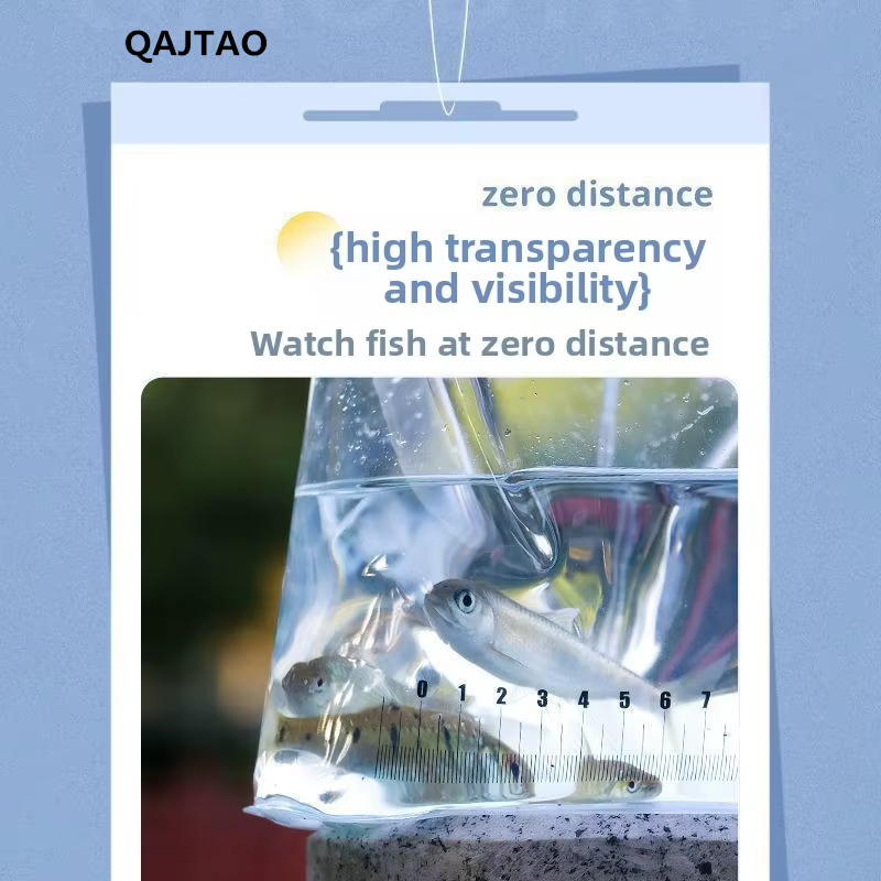 Bolsa porta peces vivos QAJTAO transparente con cinta métrica