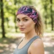 Diadema deportiva elástica con estampado grafiti absorbente de sudor - imagen 4