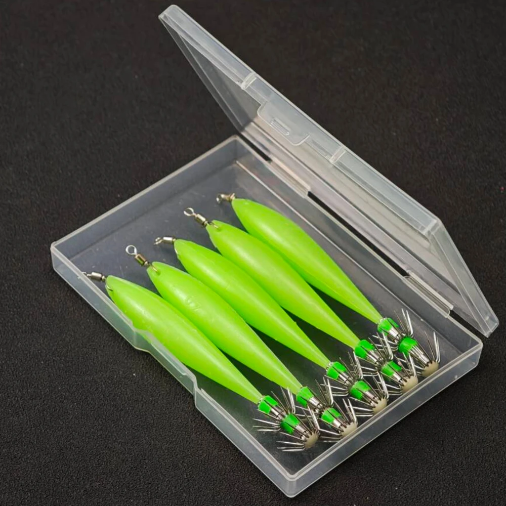 Ackibbik Anzuelos jig luminosos para calamar y pulpo - imagen 5