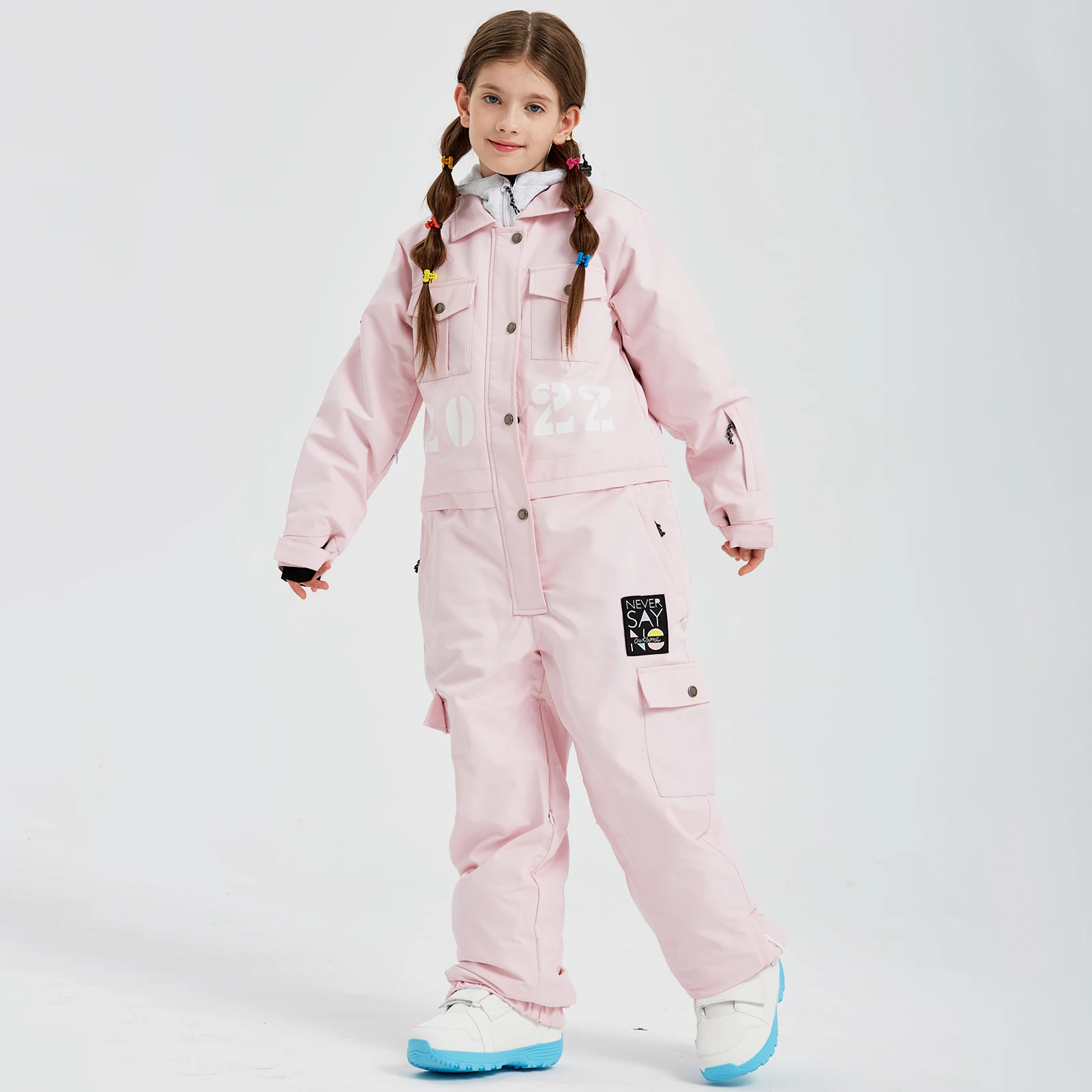 Traje de nieve impermeable cortavientos con capucha para niños - imagen 4