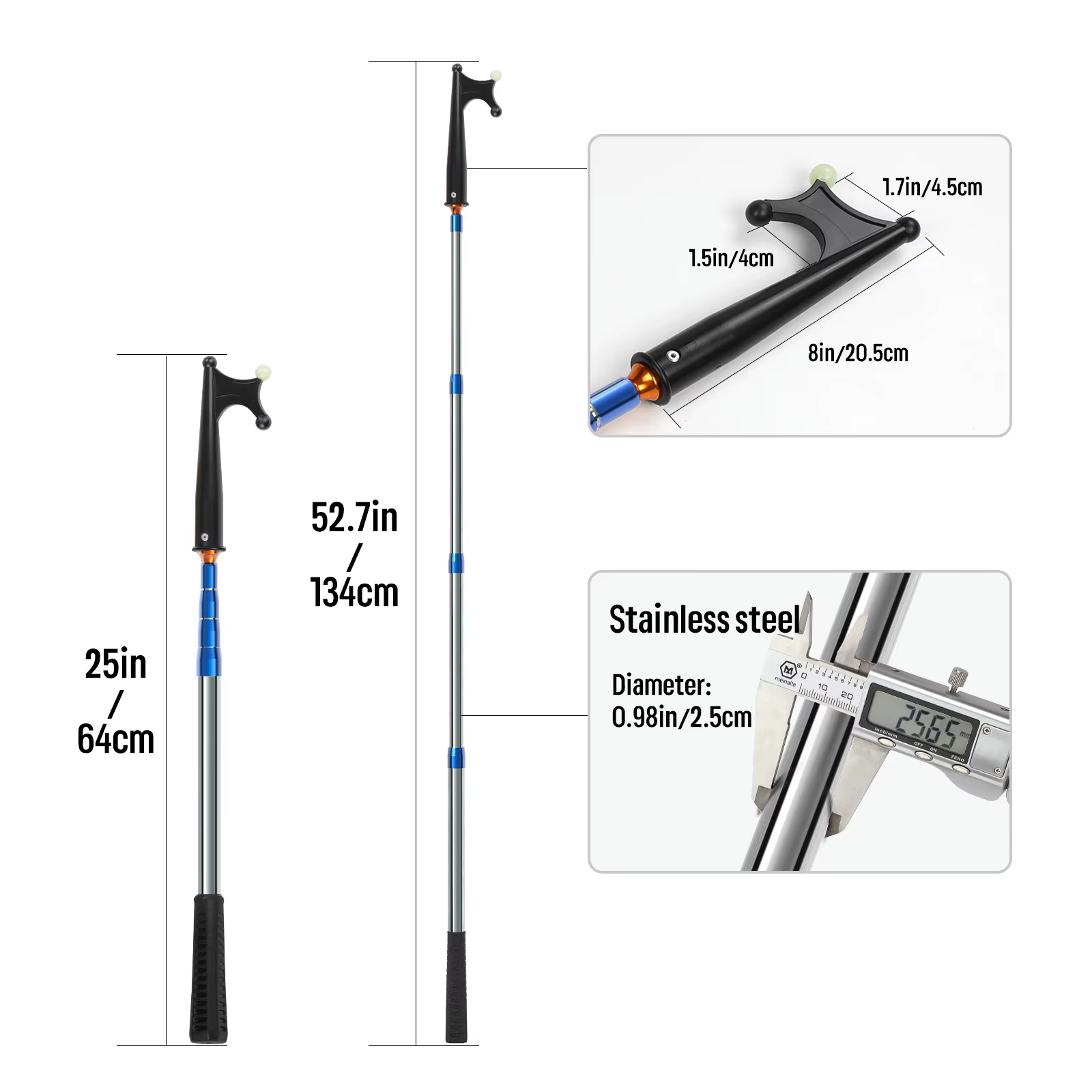SANLIKE Vara extensible con cuentas luminosas para pesca desde barco - imagen 5