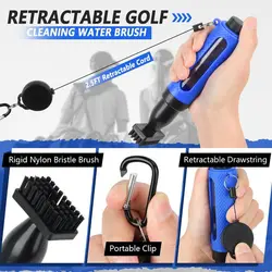 Cepillo limpieza palos de golf a presión, fácil y multifunción