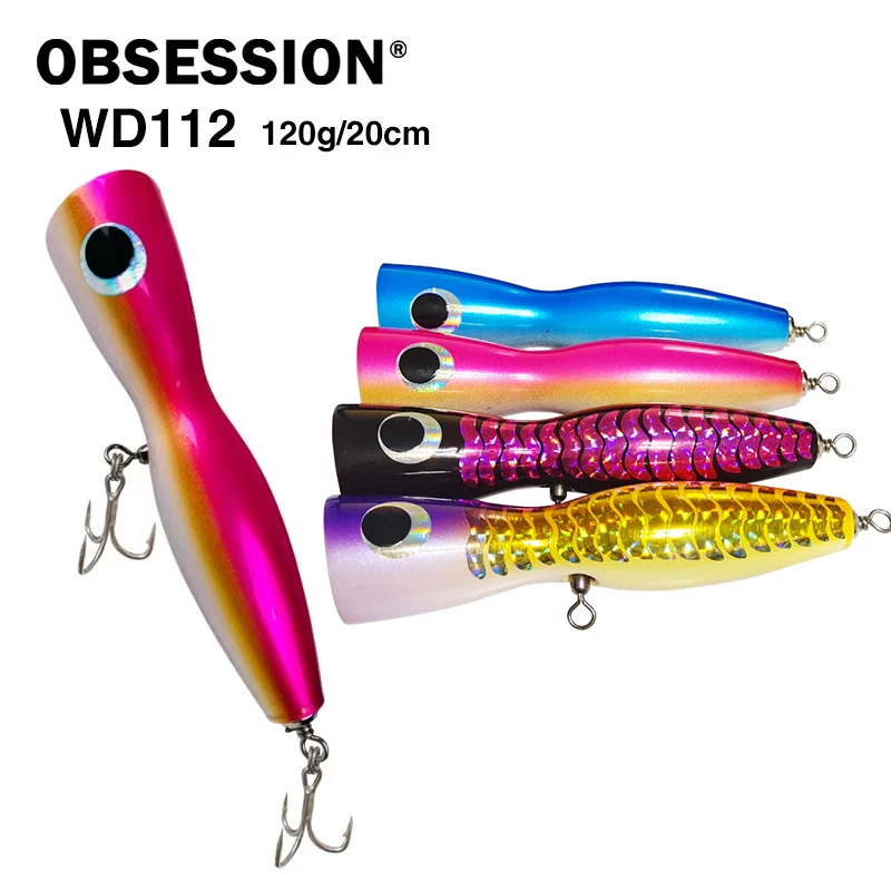 Popper de madera Obsession WD112 – Señuelo de superficie - imagen 3