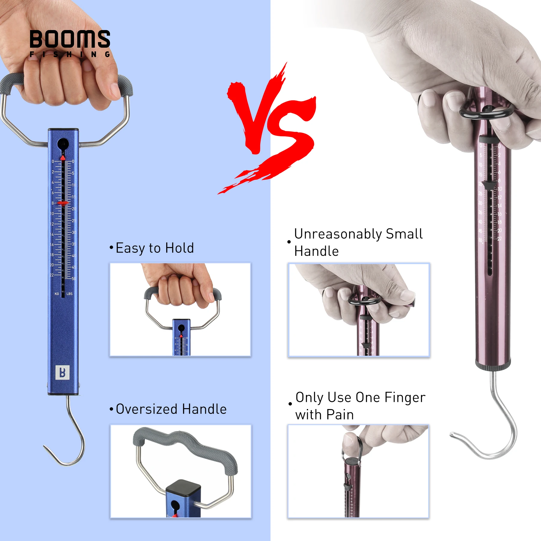 Booms Fishing TS2 Báscula de pesca con gancho acero inoxidable - imagen 2