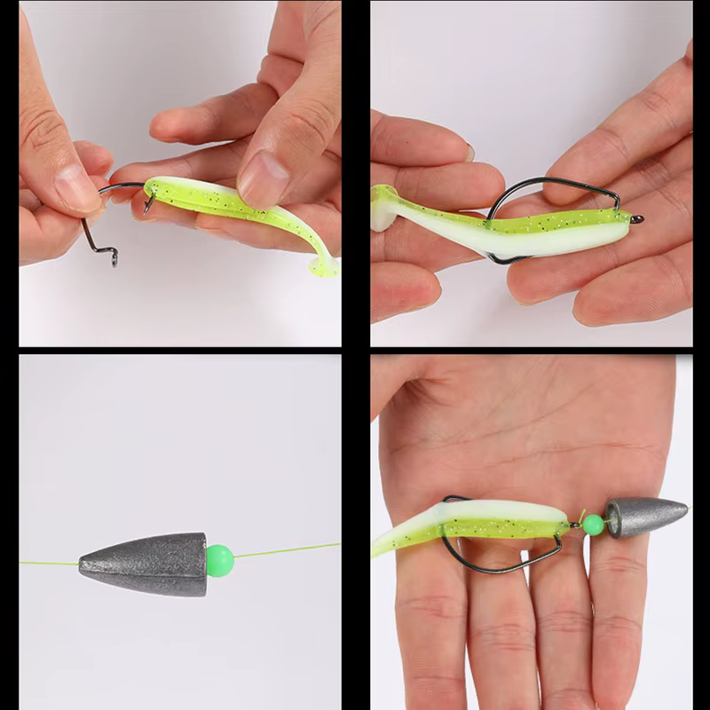Anzuelos Texas Rig 5 uds – Para lubina, Drop Shot y Carolina - imagen 2