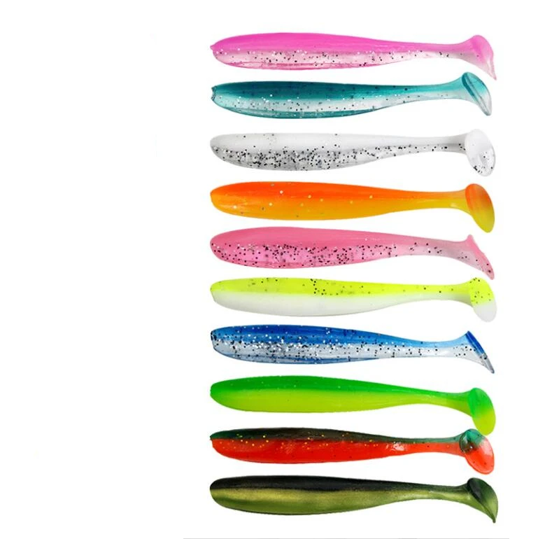 Variedad de colores de swimbait de silicona para pesca de lucio