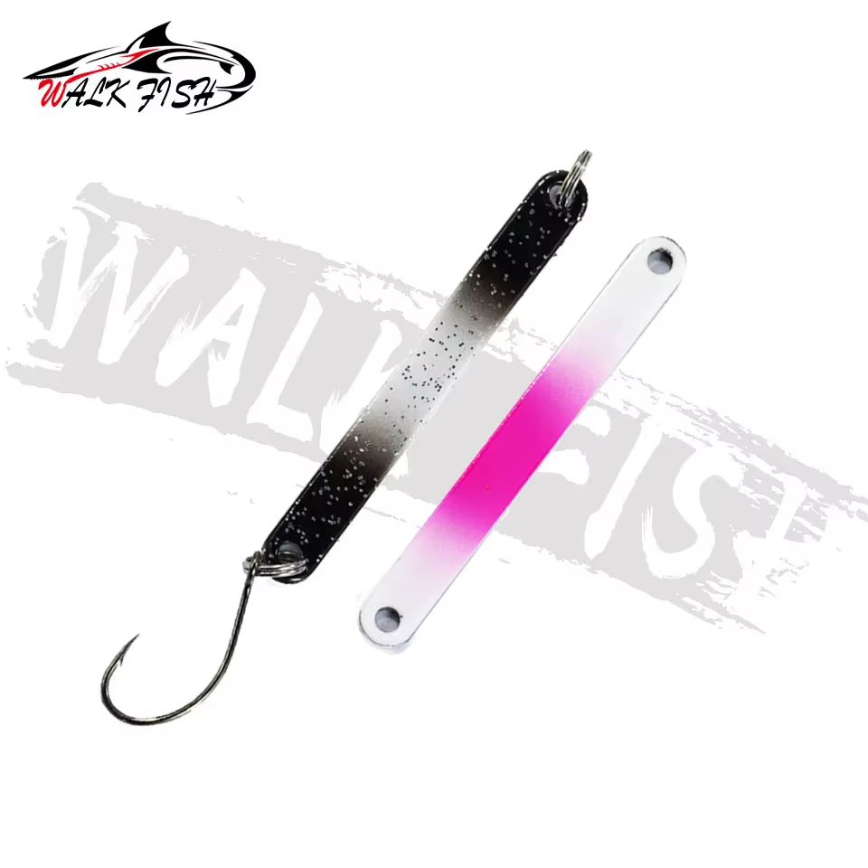 WALK FISH Cuchara de metal doble cara lentejuelas largas color cobre - imagen 2