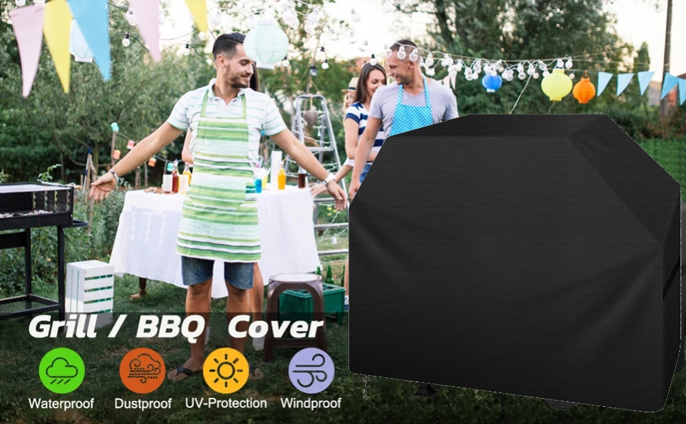 Cubierta para barbacoa con velcro vista frontal
