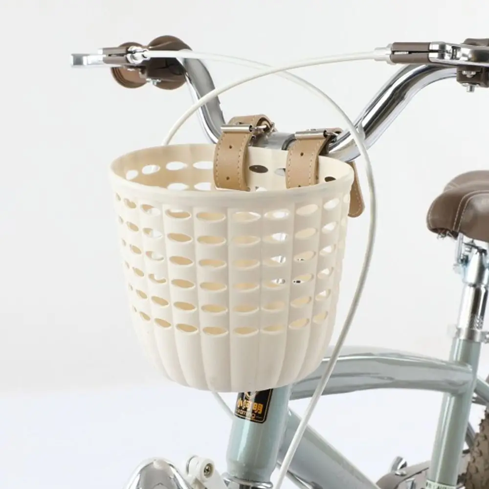 Cesta delantera de plástico retro tejida con asa para herramientas - imagen 3