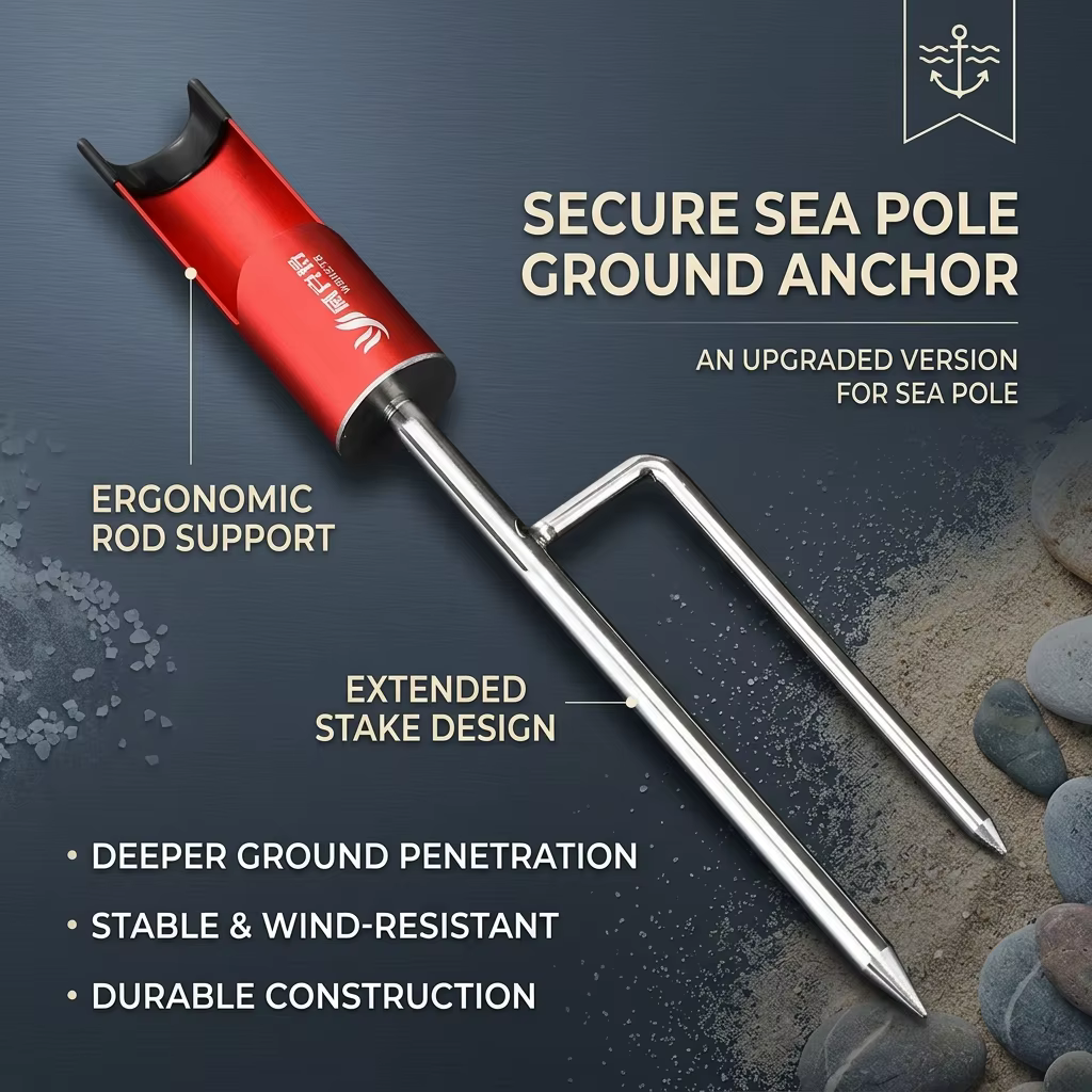 Soporte metálico portátil para caña de pescar en exteriores - imagen 4