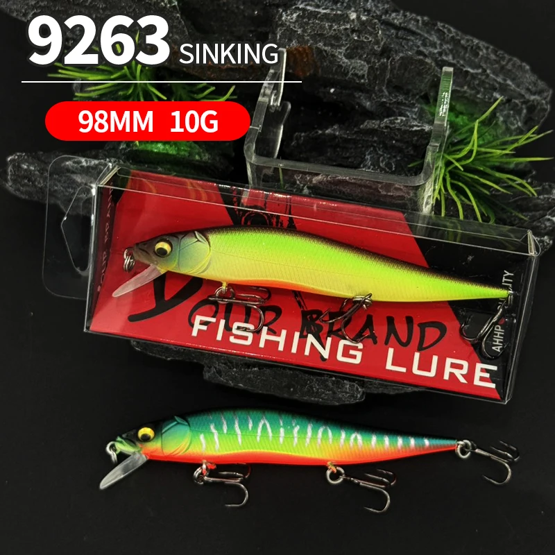 Señuelo Jerkbait Minnow flotante y suspendido para lubina - imagen 4