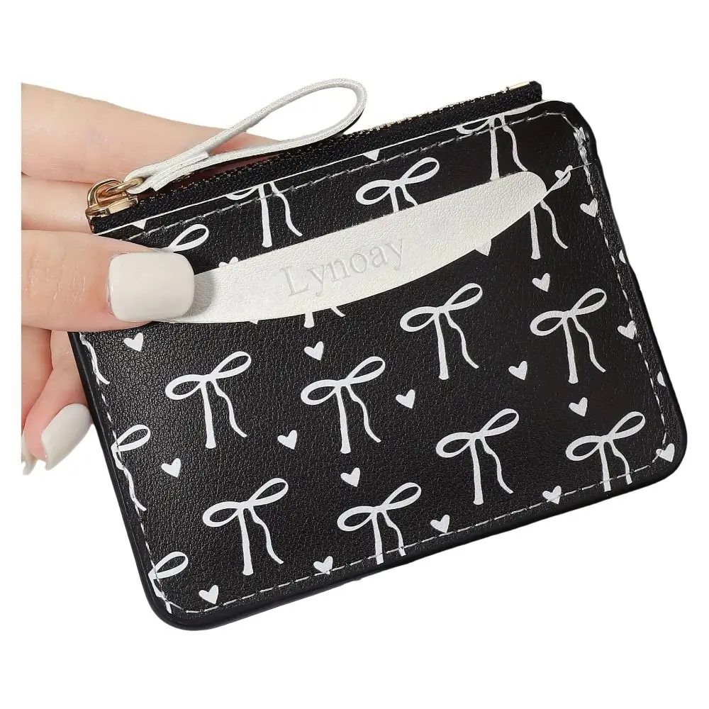 Cartera delgada de PVC con cierre y lazo para mujer y niña - imagen 5